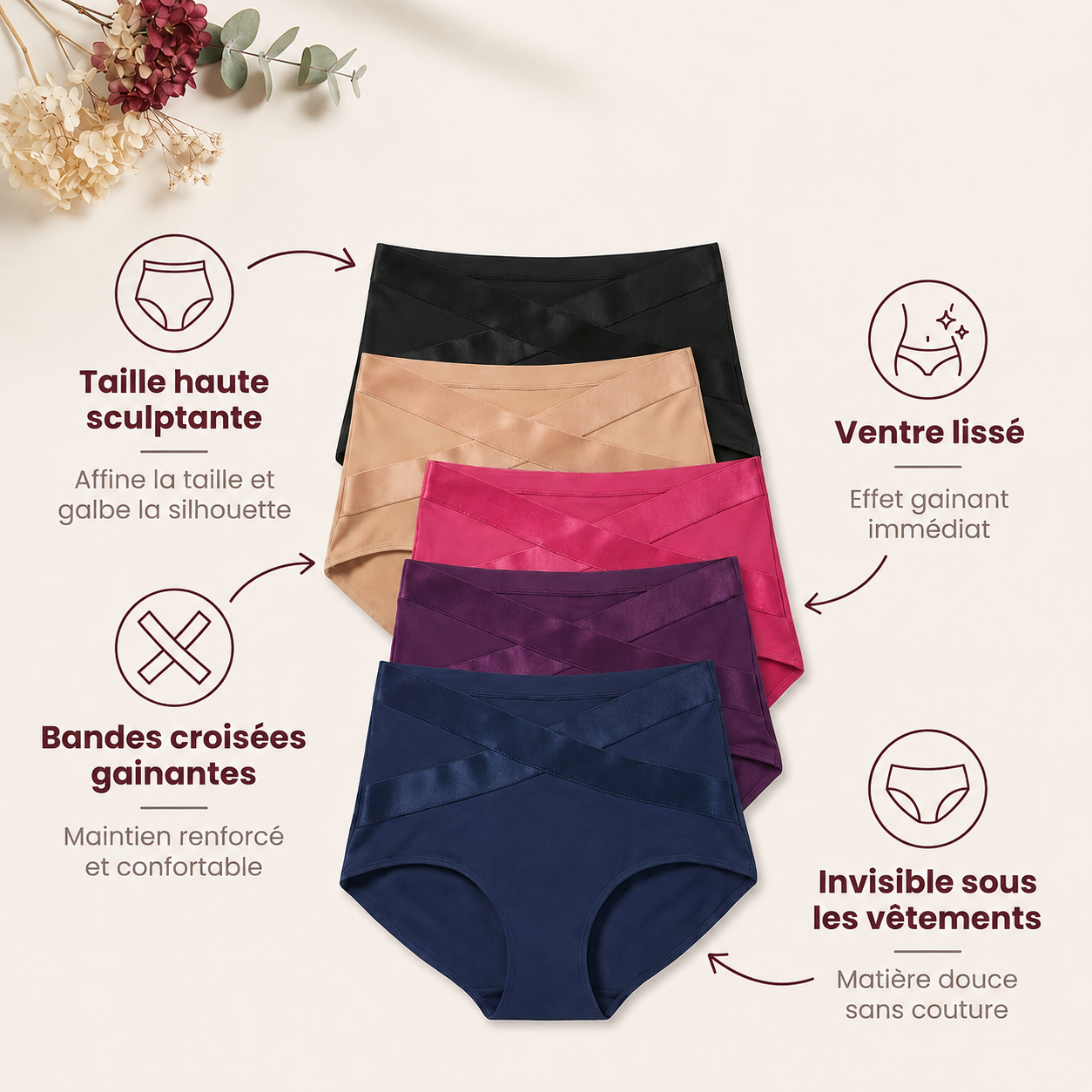 Culotte Gainante Taille Haute– Brin de Malice