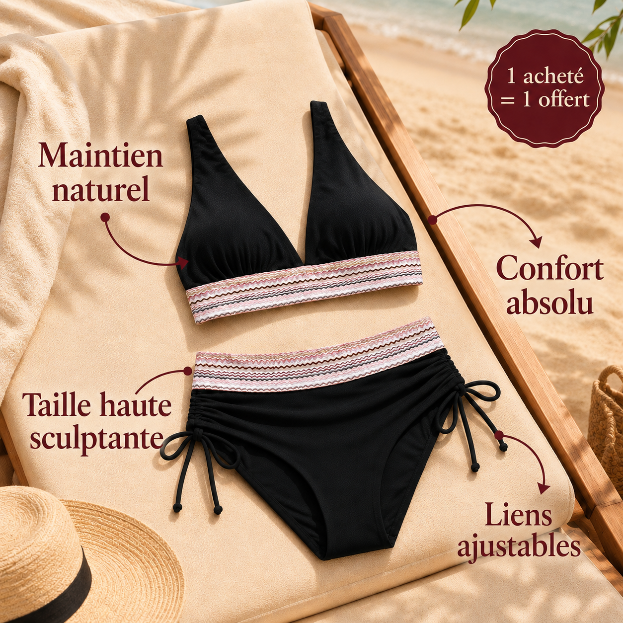 Bikini Sculptant Ventre plat, Le Maillot dans Lequel on Respire - Brin de Malice